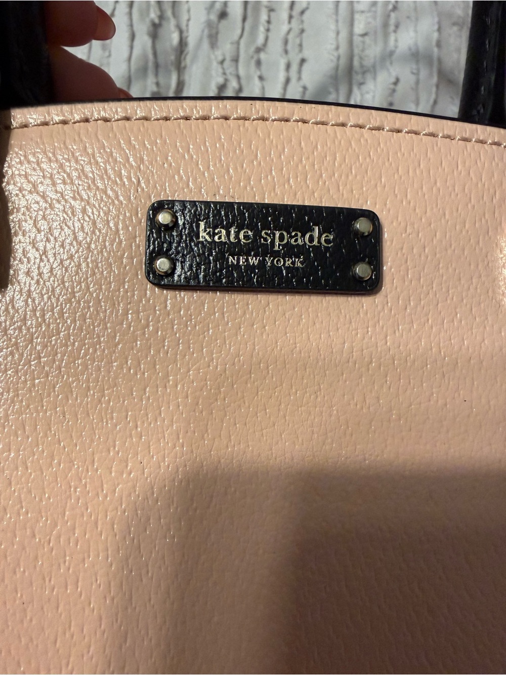 kate spade Pink and Black Leather Satchel - Picture 2 of 11